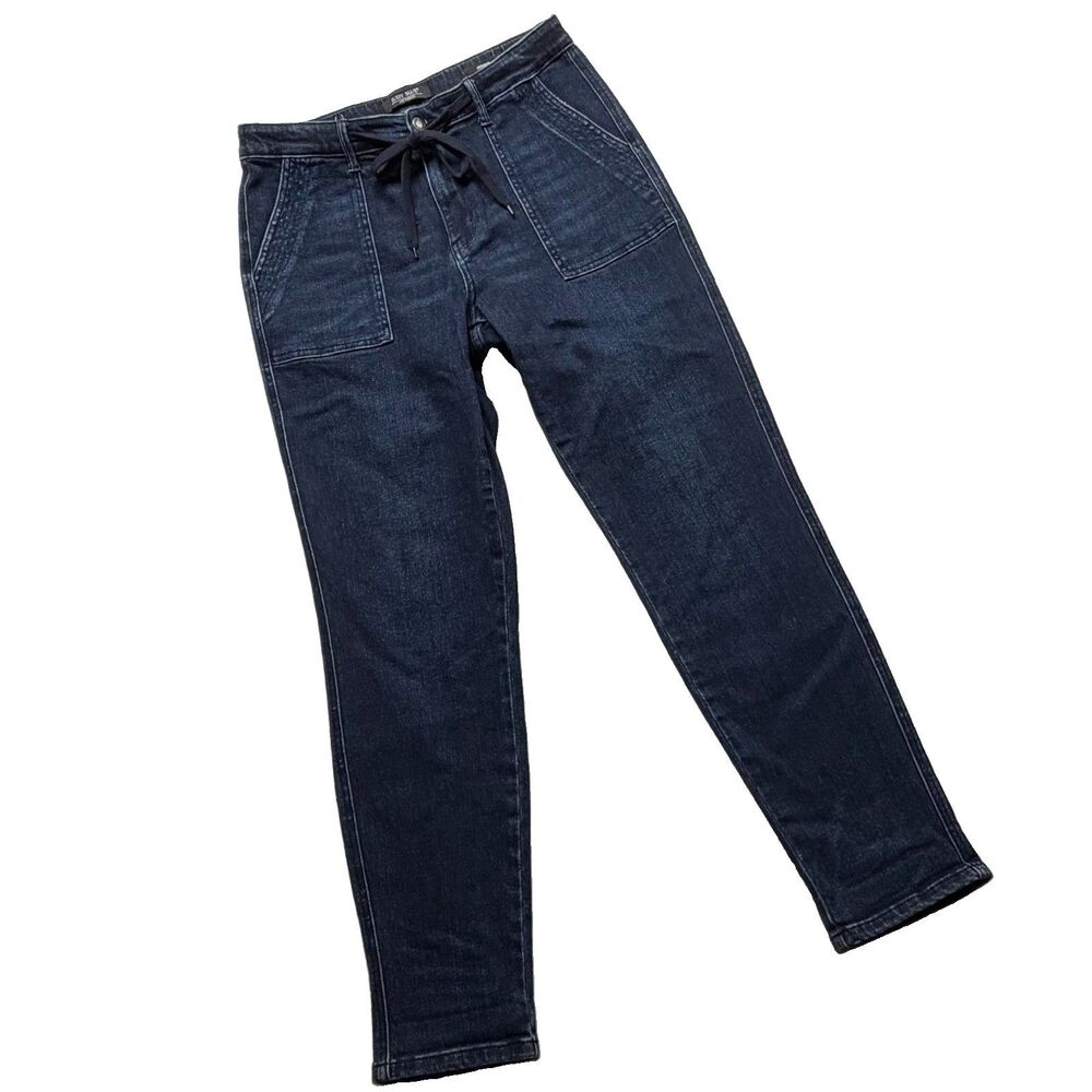 Judy Blue Jogger Stretch Drawstring Tapered Skinny Dark Jeans 13 / 31 JB88740